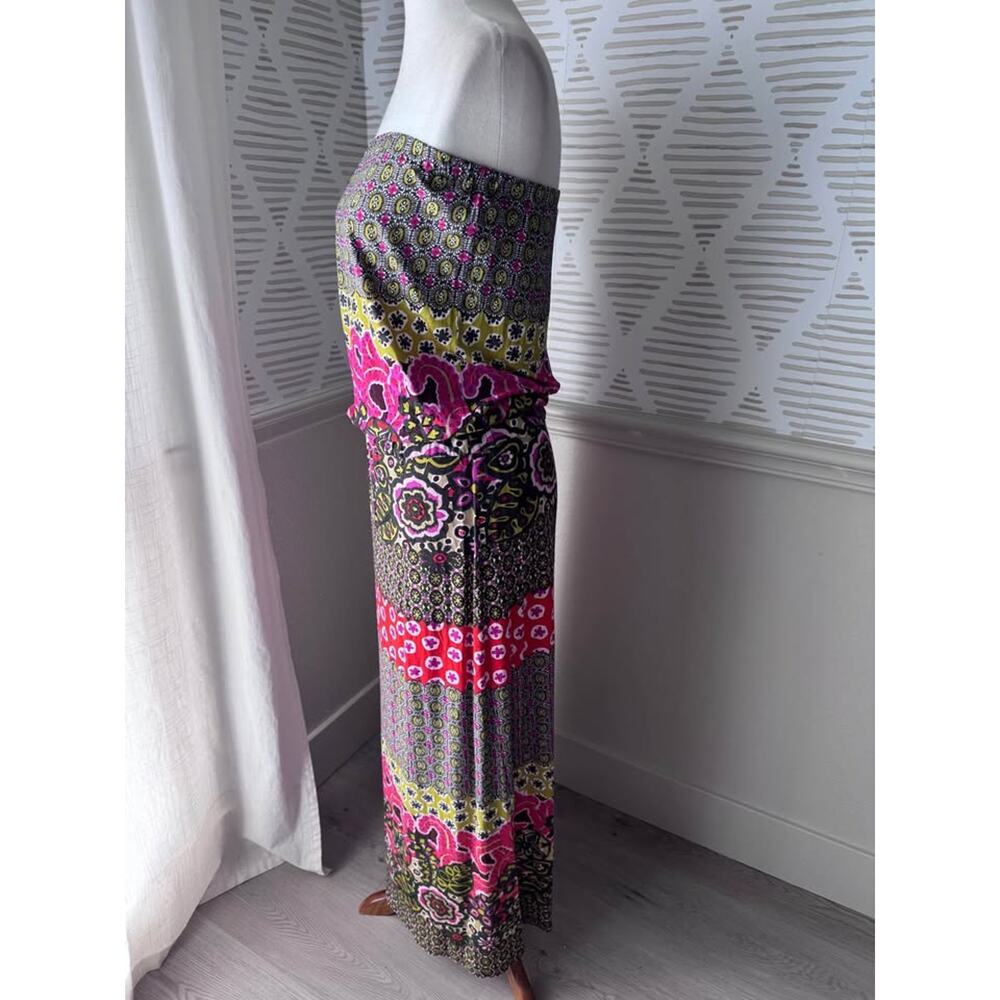 Anthropologie Uncle Frank Small Strapless Drop Waist Boho Maxi Dress - Picture 5 of 10